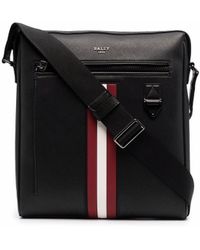Bally Stripe Crossbody Bag in Black for Men Save 27% Mens Messenger bags Bally Messenger bags 