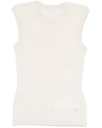 JOSEPH - Calife Geribbelde Mouwloze Top - Lyst