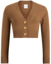 Patou - Button-Embellished Elbow-Patch Cardigan - Lyst