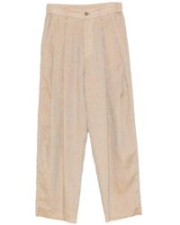 Giorgio Armani - Pleated Wide-Leg Trousers - Lyst