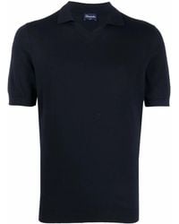 Drumohr - Short-Sleeve Knit Polo Shirt - Lyst
