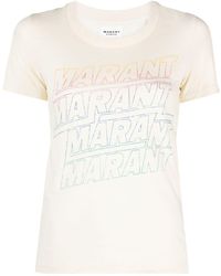 Isabel Marant - Ziliani Logo-print Cotton T-shirt - Lyst