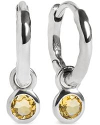 Monica Vinader - Citrine-Pendant Hoop Earrings - Lyst