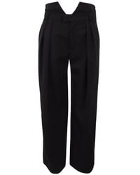 Ssheena - V-Cutout Pleated Trousers - Lyst