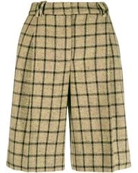 Ganni - Pantalones cortos de traje a cuadros - Lyst