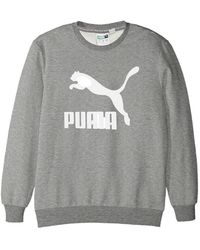 PUMA - Logo-Print Crew-Neck Sweatshirt - Lyst