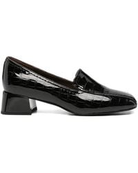 Linda Baumann - Crocodile-Embossed Leather Pumps - Lyst