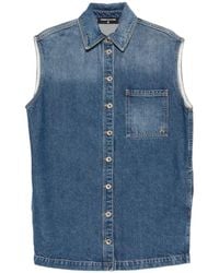 Patrizia Pepe - Sleeveless Denim Shirt - Lyst
