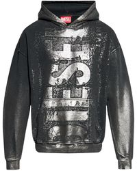 DIESEL - Felpa S-Boxt-Hood-Q6 Con Cappuccio - Lyst