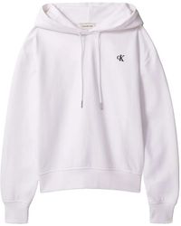 Calvin Klein - Embroidered Logo Hoodie - Lyst