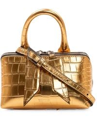The Attico - Mini Friday Crocodile-Effect Tote Bag - Lyst