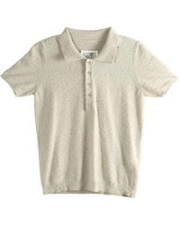 MM6 by Maison Margiela - Textured Short-Sleeve Polo Shirt - Lyst
