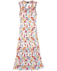 Etro - Floral-Lace Midi Dress - Lyst