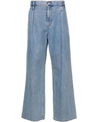 WOOYOUNGMI - Pleated Wide-leg Jeans - Lyst