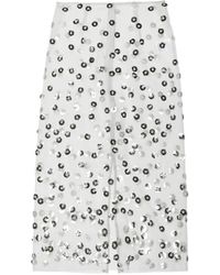 Cecilie Bahnsen - Gus Sequin-Embellished Midi Skirt - Lyst