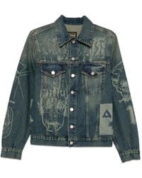 Aries - Chaqueta Vaquera Con Estampado Gráfico - Lyst