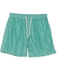 Fefe - Leaf-Print Swim Shorts - Lyst