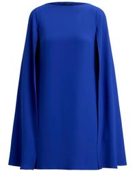 Ralph Lauren - Cape-Overlay Georgette Mini Dress - Lyst