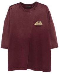 Willy Chavarria - Gerafeld T-Shirt Met Geborduurd Logo - Lyst
