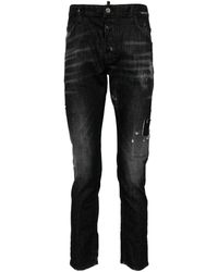 DSquared² - Slim-fit Distressed-effect Jeans - Lyst