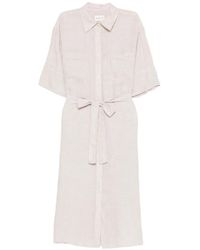GANT - Belted Midi Shirt Dress - Lyst