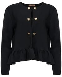 Twinset - Heart-Hardware Peplum Cardigan - Lyst