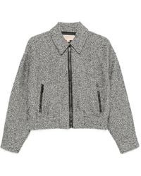Michael Kors - Tweed Zip-Up Jacket - Lyst