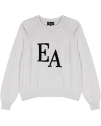 Emporio Armani - Logo-Patch Crew-Neck Jumper - Lyst