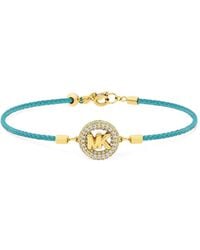 Michael Kors - Bracelet With Cord And-Tone Logo With Inlays - Lyst