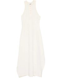 Nanushka - Draped-Hem Tank Midi Dress - Lyst