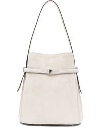 TOTEME - Belted Suede Bucket Bag - Lyst