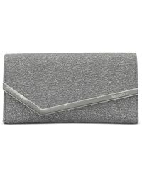 Jimmy Choo - Emmie Glitter-Effect Clutch Bag - Lyst