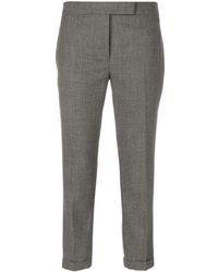Thom Browne - Lowrise Skinny Trousers In Medium Grey 2-Ply Wool Fresco - Lyst
