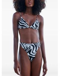 Haight - Olivia Zebra-Print Triangular Bikini Top - Lyst