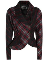 Vivienne Westwood - Stormy Tartan-Check Asymmetric Jacket - Lyst