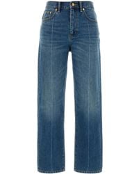 Tory Burch - Slim Denim Cotton Jeans - Lyst