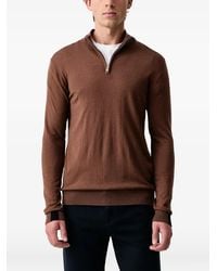 Mos Mosh - Adam Quarter-Zip Knitted Sweater - Lyst