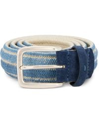 Moorer - Suede Buckle Belt - Lyst