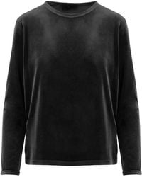 F.it - Velvet-Effect Crew-Neck Sweater - Lyst