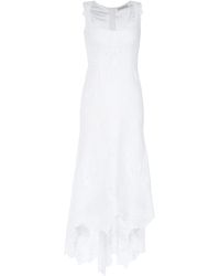 Martha Medeiros Lace Midi Dress - White