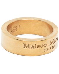 Maison Margiela - Engraved-logo Silver Ring - Lyst