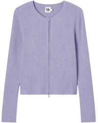 B+ AB - Ribbed-Knit Cardigan - Lyst