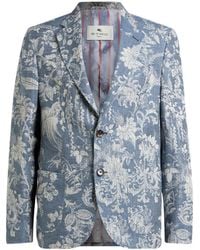 Etro - Chaqueta De Algodón Con Motivo Floral En Jacquard - Lyst