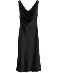 Norma Kamali - Midi-Jurk Met Gedrapeerde Hals - Lyst