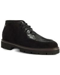 Giuseppe Zanotti - Crocodile-Effect Suede Lace-Up Shoes - Lyst
