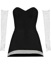 Vestiaire d'un Oiseau Libre - Dina Embellished Off-Shoulder Dress - Lyst