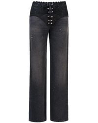 SEEN USERS - Lace Craft Wide-Leg Jeans - Lyst