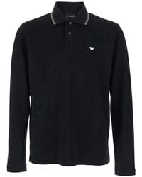 Emporio Armani - Logo Cotton Polo Shirt - Lyst