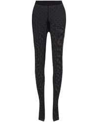 Marine Serre - Second Skin High-Waisted Closed-Feet Plumetis Tights - Lyst