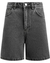 12 STOREEZ - Flared Denim Shorts - Lyst